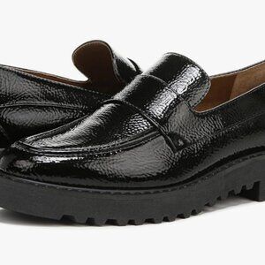 Franco Sarto CESTA faux patent leather platform loafer, size 8.5